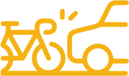 Bike colidindo com carro